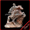 Hand Carved Marble Warriors And Horses Statue (YL-D022)